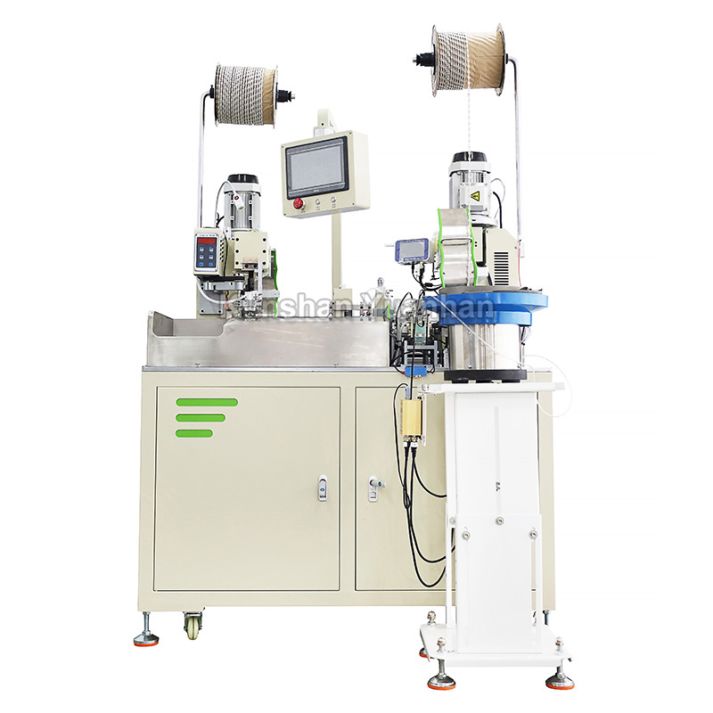 YH-CHT1850全自動單頭穿護套雙頭打端子機
